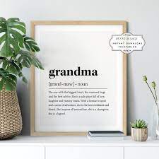 Grandma Definition Wall Art Grandma