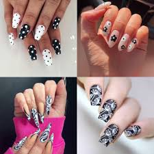 53 black and white nail designs that
