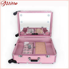 Pink Dance Makeup Case With Lighted Mirror Buy Makeup Case With Lighted Mirror Dance Makeup Case Pink Makeup Case With Light Product On Alibaba Com