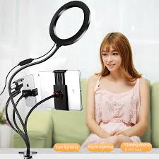 8inch Led Selfie Ring Light Kit For Makeup Tutorial Youtube Video Live Stream For Ipad Microphone Phone Holder Led Beauty Light Photographic Lighting Aliexpress