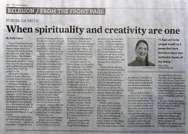 When Spirituality And Creativity Are One Newspaper Article