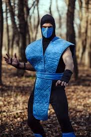 The costume only option features: Sub Zero Ninja Cosplay Costume Mortal Kombat Cosplay Sub Zero Etsy