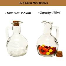 175ml Mini Glass Oil Bottles Cork Lid