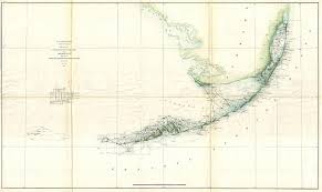 1859 U S Coast Survey Triangulation Map Of The Florida Keys