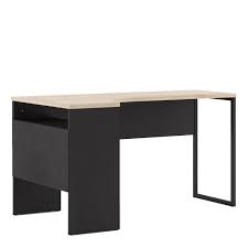 Buy oak corner desk and get the best deals at the lowest prices on ebay! Corner Desk In Black Oak With 2 Drawers Function Furniture123
