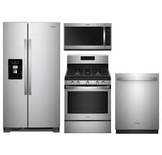 Our sia package deals are lets you cover all the bases for kitchen appliances from cookers to hobs to cooker hoods to mini fridges. Package 8 Whirlpool Appliance Package 4 Piece Appliance Package With Gas Range Stainless Steel