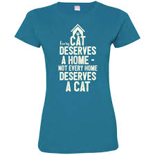 Every Cat Deserves Fitted Tee Size Chart Shirts Tees
