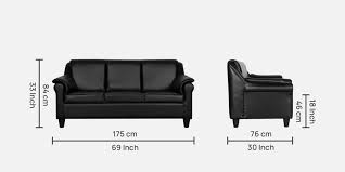 madison leatherette 3 seater sofa