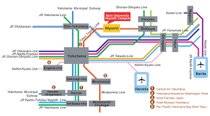 Map of yokosuka area hotels: Tei 2017