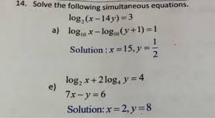 Following Simultaneous Equations Log