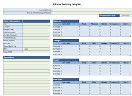 exercise planner template in excel