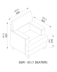 one seater sofa with wooden arm