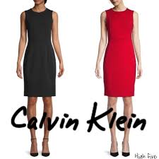 Shop Calvin Klein Tight Sleeveless Plain Medium Party Style Elegant Style by Highfive | BUYMA