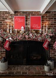 cozy fireplace christmas decorations