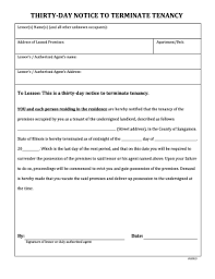 day notice to landlord forms