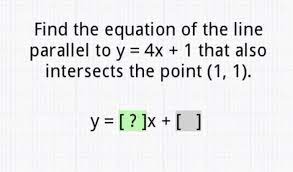 equation of the line parallel to y 4x 1