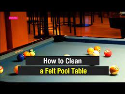 how to clean and protect pool table