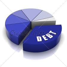 Debt Pie Chart Gl Stock Images