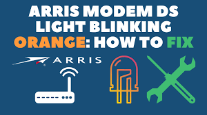 arris modem ds light blinking orange