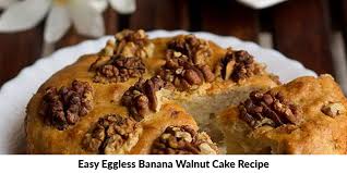 Learn how to make healthy and delicious eggless banana walnut cake. Banana Walnut Cake Without Cake Banana Walnut Cake Recipe At Home
