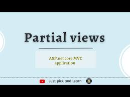 partial views in asp net core mvc 6 0