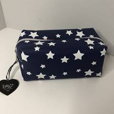 blue stars cosmetic makeup bag