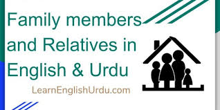 Family Members And Relatives In English Urdu Hindi