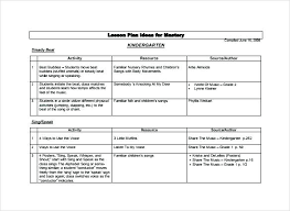 Music Lesson Plan Template Templates Word Document Class In