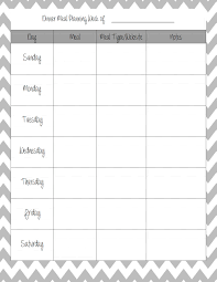 Meal Planning Template Simply Sweet Days