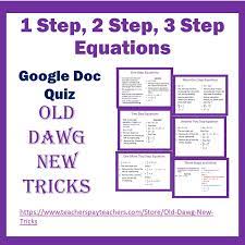 Step Equations Google Doc Quiz