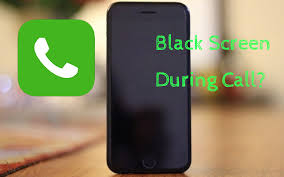 iphone screen goes black during call