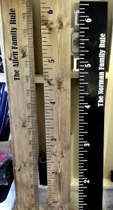 Personalised Solid Wooden Kids Height Chart Rulers Black
