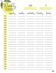 hourly planners 20 free printables