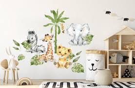 Safari Animals Wall Decal Nursery Wall
