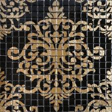 Glass Mosaic Tile Murals Black And Gold