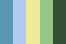 blue yellow dark green color palette