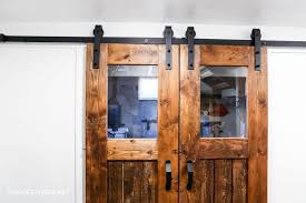 Diy Double Barn Door With Glass Windows