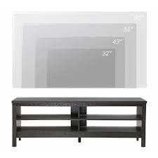 Tv stands for large flat screens ship free. Tv Stand For 65 Inch Tv Entertainment Center 60 Inch Black 59 Overstock 32654681