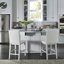 Regardless of your personal budget, our kitchen designers can help you discover the kitchen of your dreams. Homestyles Linear White Kitchen Island And 2 Bar Stools In 2019 Kitchen Island With Seating White Kitchen Island Kitchen Island Table