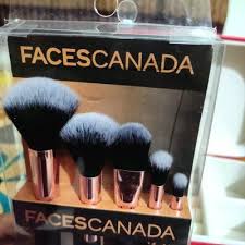 faces canada wooden makeup brush set
