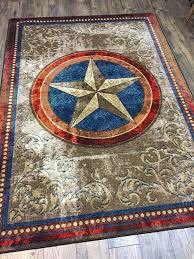 gilded star old texas rug on now