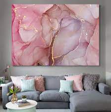 Pink Gold Abstract Canvas Print