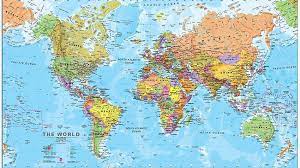 blank political world map high