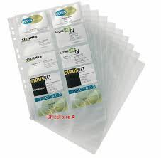 10 business card poly pockets clear