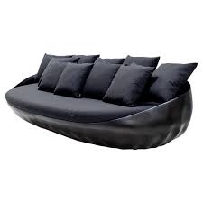Outdoor Sofa In Fiberglass With Black