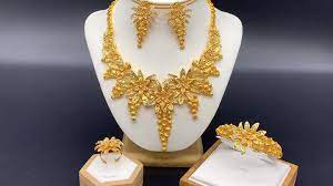 bridal dubai gold plated jewelry set