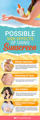 6 side effects of using sunscreen you