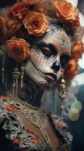 sugar skull baroque style makeup women