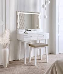 madison white dressing table with large