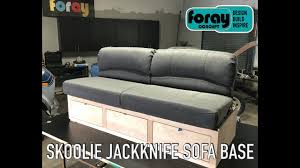 skoolie jackknife sofa base you